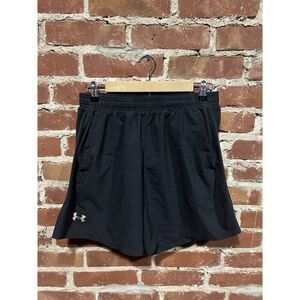 Under Armour Mens Black Lined Athletic Shorts Size Large